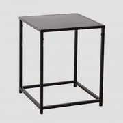 Mesa Lateral De Aço ( 37x37 Cm ) Thura Negro-de-fumo - Sklum