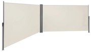 Toldo retrátil com proteção lateral para varanda e jardim | SONGMICS | bege|cinzento | GSA360E.
