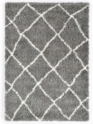 vidaXL Tapete Treliça Cinzeto 230 x 160 cm Polipropileno