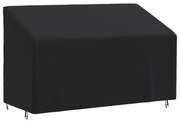 vidaXL Capa para sofá de 3 lugares 165x70x65/94 cm 420D oxford preto
