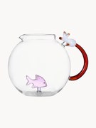 Jarro em vidro de borossilicato artesanal Tabby Cat, 2,4 L