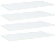 Prateleiras para estante 4 pcs 60x30x1,5cm contraplacado branco