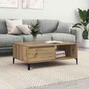vidaXL Mesa de centro carvalho artisiano 90 x 60 x 35 cm