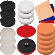 vidaXL 18 pcs conjunto de discos de polir 150 mm