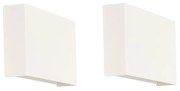 Conjunto de 2 Apliques de Parede Modernos Brancos - Otan