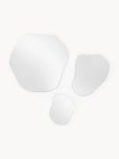 Espelho de parede sem moldura com forma orgânica Lia, conjunto de 3