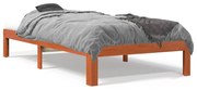 vidaXL Cama sem colchão 100x200 cm pinho maciço castanho-mel
