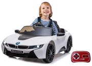 Carro elétrico infantil bateria BMW I8 Coupe 12V Controlo Remoto 2,4GHz Branco