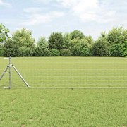 vidaXL Cerca Euro com 7 postes 0,8 x 10 m em aço galvanizado