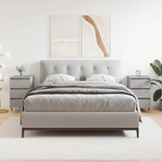 vidaXL Mesas de cabeceira 2 pcs derivados madeira cinza cimento
