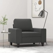 vidaXL Poltrona 60 cm tecido de microfibra cinzento-escuro
