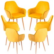 Pack 6 Cadeiras Chic - Amarelo