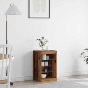 Sideboard vidaXL com Luzes LED Madeira Antiga 41x37x67 cm