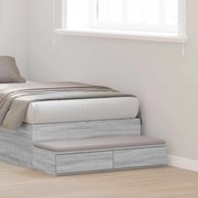 vidaXL Gavetas de Cama Cinza Sonoma 100x36,5x16,5 cm Madeira Engenharia