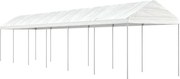 vidaXL Gazebo com telhado 13,38x2,28x2,69 m polietileno branco