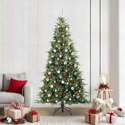 vidaXL Árvore de Natal Articulada Artificial Verde 210 cm PE e PVC