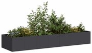 vidaXL Vaso/floreira 280x80x40 cm aço preto