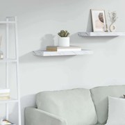 vidaXL Prateleira de Parede Mármore Branco 50 x 23 x 4 cm