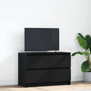 vidaXL Móvel de TV 80x35x54 cm derivados de madeira preto