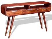 Mesa consola em madeira de sheesham maciça 120x30x75 cm