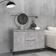 vidaXL Aparador 104x35x70 cm derivados de madeira cinza cimento