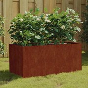 vidaXL Vaso/floreira 80x40x40 cm aço corten