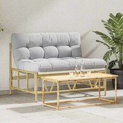 vidaXL Banco de jardim Cinzento-claro 110 x 75 x 71 cm Aço