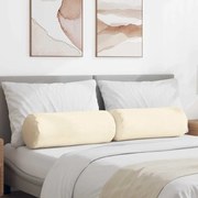 vidaXL Almofadas de Apoio 2 pcs Creme Ø 25 x 70 cm