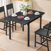 Mesa de jantar dobrável para 2-4 pessoas 78 x 120 x 76,2 cm Preto