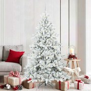 vidaXL Árvore de Natal Articulada Artificial Branco 180 cm PVC e Aço