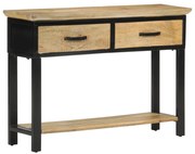 vidaXL Mesa consola 110x30x75 cm madeira de mangueira áspera maciça
