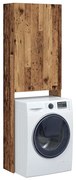 vidaXL Armário máquina de lavar roupa 64x25,5x190 cm madeira velha
