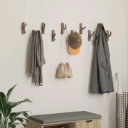 vidaXL Gancho Castanho 4 x 4 x 14 cm Madeira Reforçada Sólida