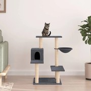 vidaXL Árvore p/ gatos postes arranhadores sisal 82,5 cm cinza-escuro