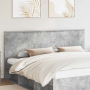 vidaXL Cabeceira com cabeceira Cinzento 200 cm Madeira processada