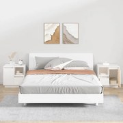 vidaXL Mesas de cabeceira 2 pcs 50x34x50 cm pinho maciço branco
