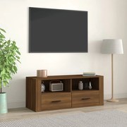 vidaXL Móvel TV 100x35x40 cm madeira processada cor carvalho castanho