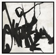 Quadro de tela artesanal Playblack, com moldura de madeira