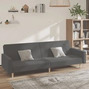 vidaXL Sofá-cama de 2 lugares tecido cinzento-claro