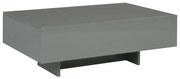 Mesa de centro 85x55x31 cm MDF cinzento brilhante