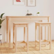 vidaXL Cadeiras de bar 2 pcs 40x40x78 cm madeira de pinho maciça