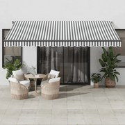 Toldo retrátil automático 450x300 cm antracite e branco