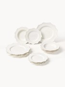 Conjunto de loiça em porcelana Grace, 4 pessoas, 12 uni.