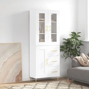 vidaXL Armário alto 69,5x34x180 cm derivados de madeira branco