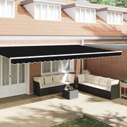 vidaXL Valance de Toldos para Estrutura de 6 m Preto 5.8x0.2 m