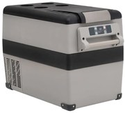 vidaXL Mala térmica com pega 55 L PP e PE preto e cinzento