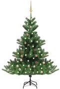 vidaXL Árvore Natal artificial LEDs/bolas 180cm abeto caucasiano verde