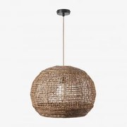 Lâmpada De Teto Suspensa Udane Natural - Preto & Ø60 Cm - ↑45 Cm Udane - Sklum