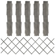 Cercas em treliça 5 pcs 180x60 cm abeto maciço cinzento