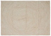 vidaXL Tapetes de área Retangular Natural e Branco 160 x 230 cm Juta